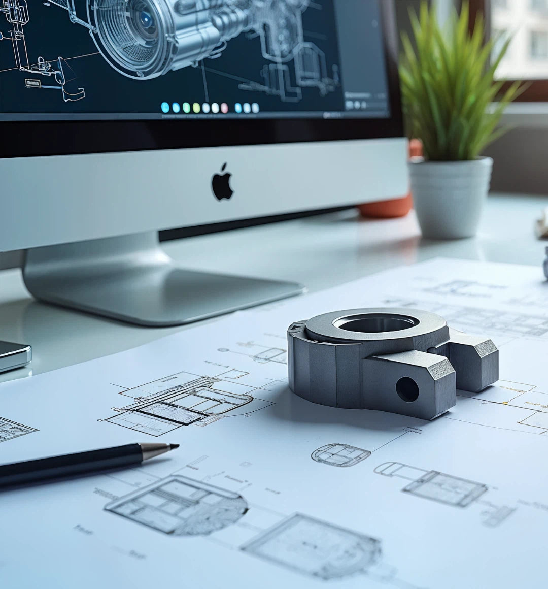 Præcisionsdesignet 3D-printet komponent optimeret til funktionalitet og æstetik