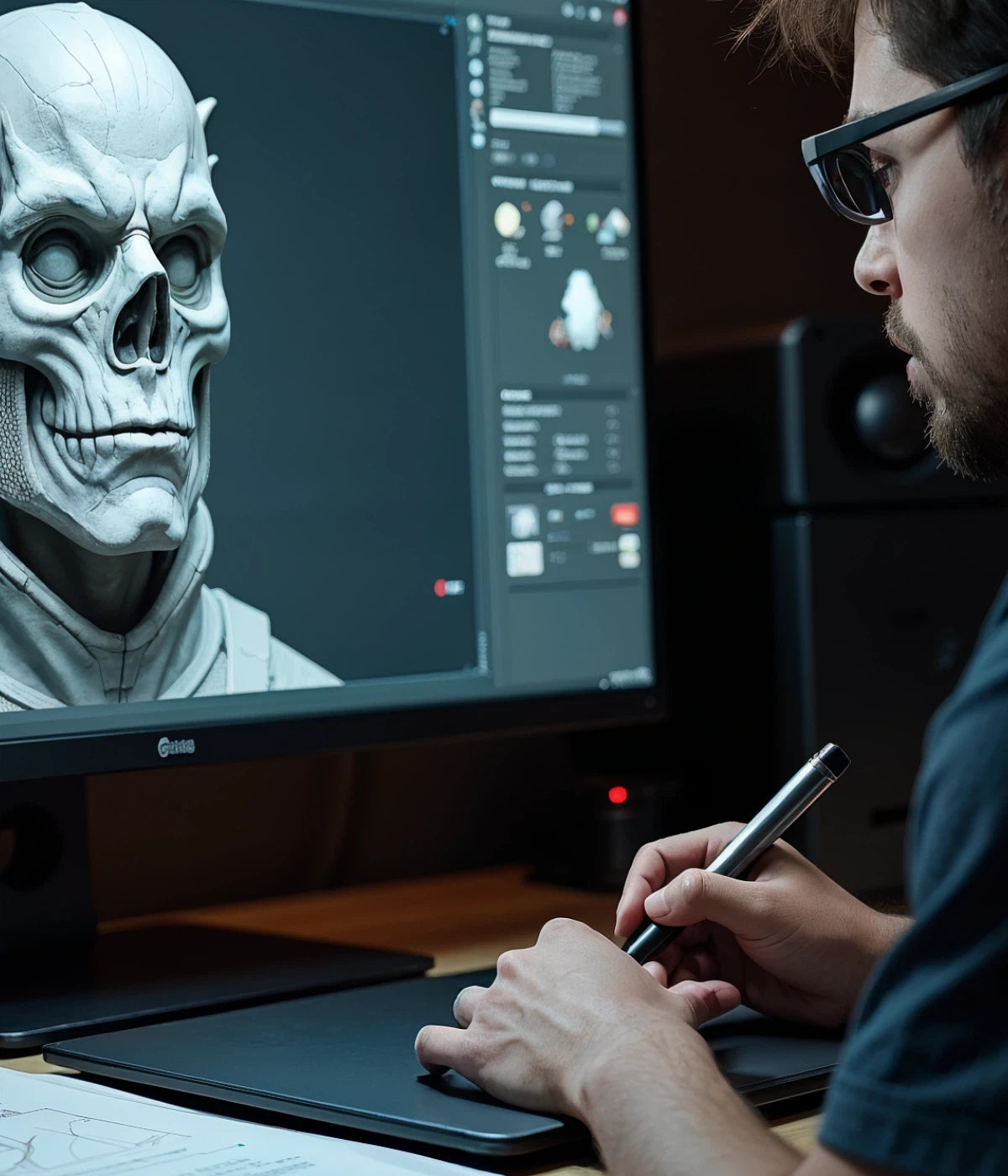 3D-printet struktur med flydende former inspireret af naturens organiske designprincipper