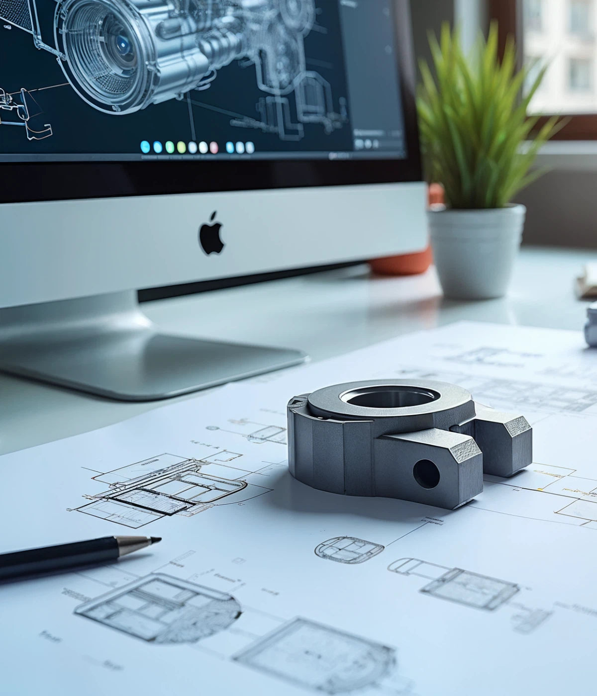Tekniske designtegninger til 3D-printede prototyper og ingeniørløsninger