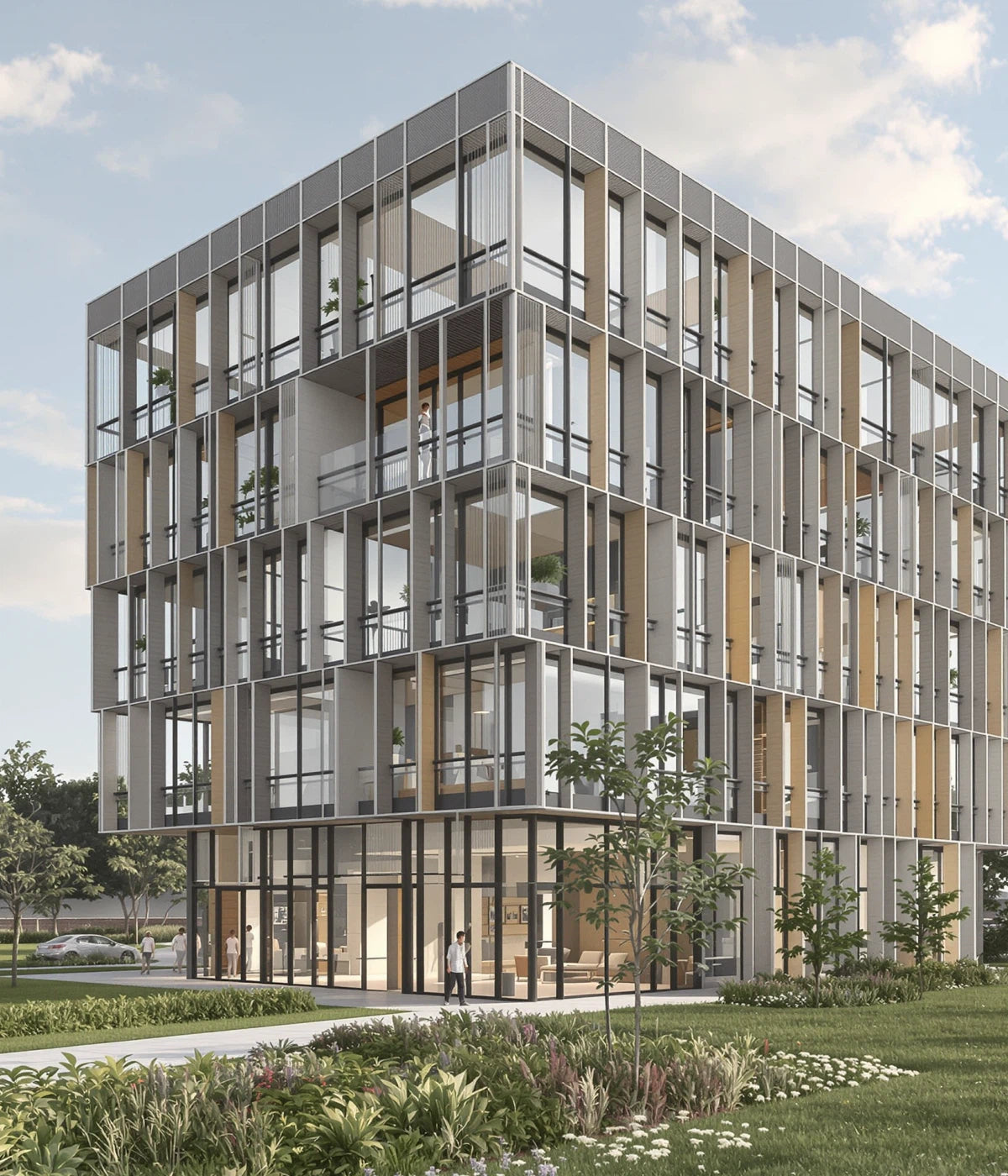 Detaljeret 3D-printet arkitekturmodel med præcise proportioner og realistisk design