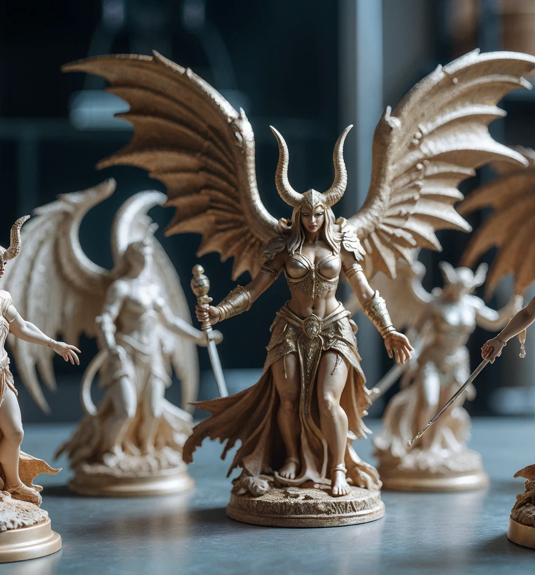 Højdetaljerede 3D-printede miniaturer med præcise funktioner og realistisk finish