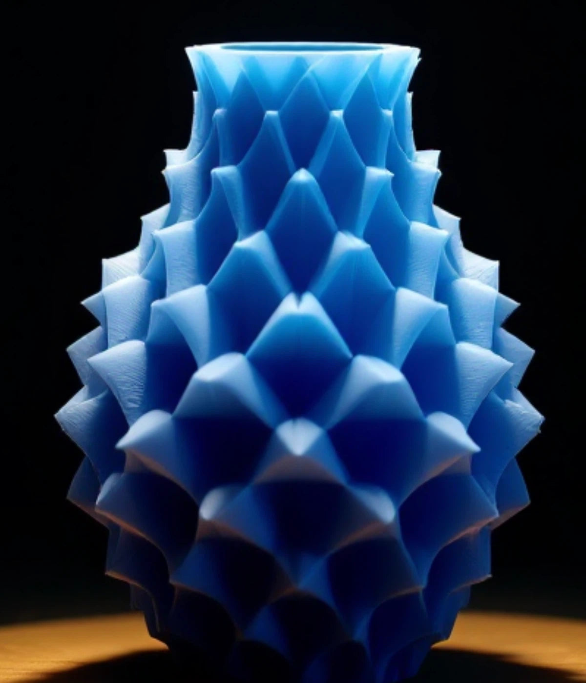 Elegant 3D-printet vase med unikt design og glat finish