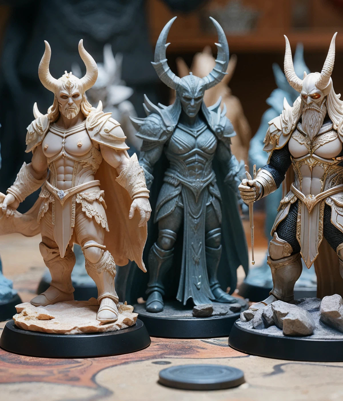 Detaljerede 3D-printede miniaturer med præcise funktioner og realistisk finish