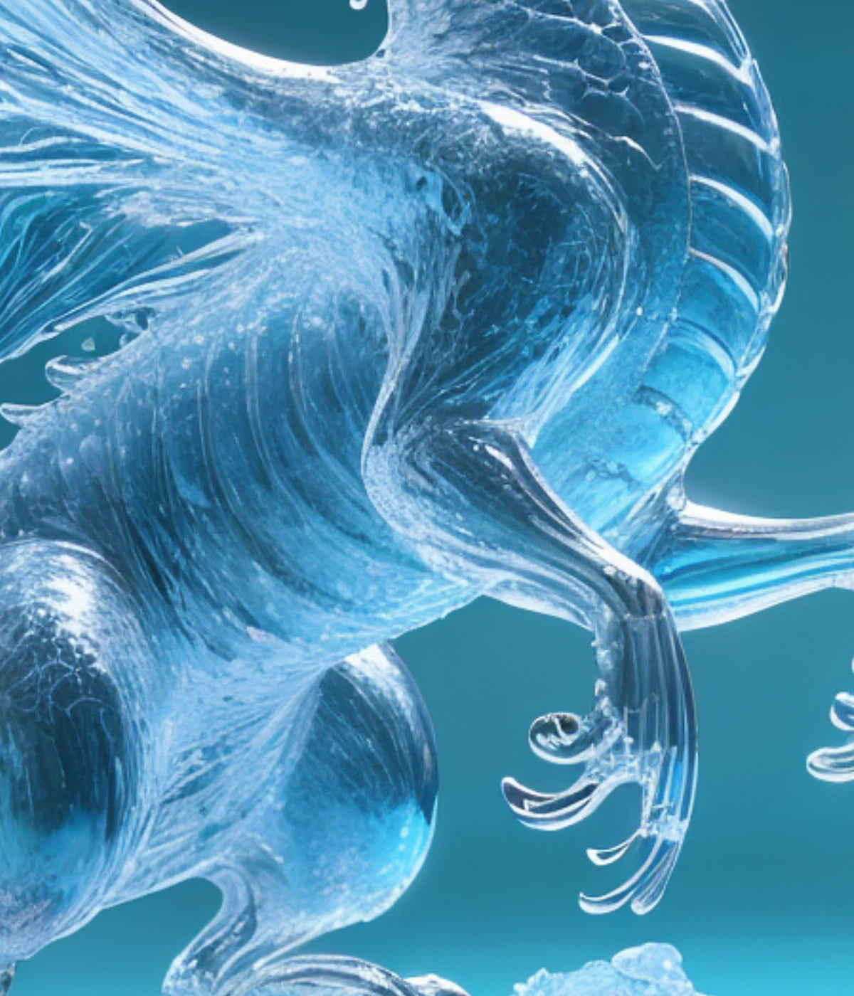 Transparent 3D-printet komponent med glat finish